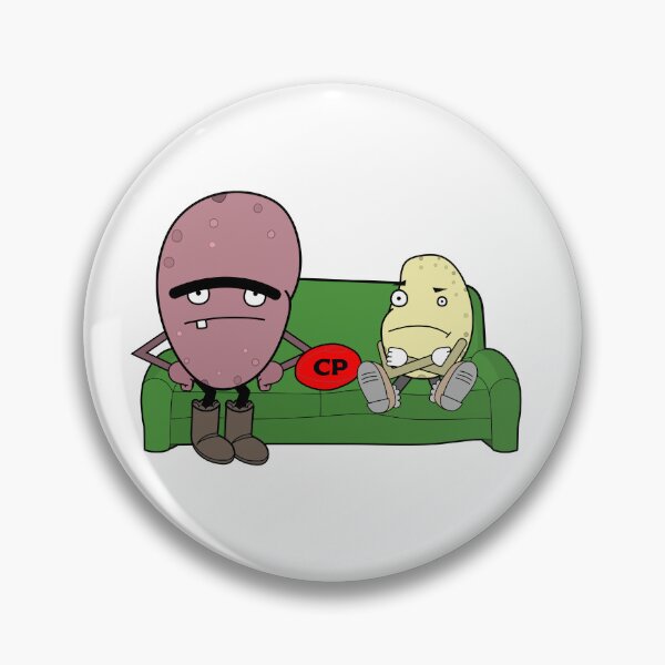 Item preview, Des and Spud on couch with ball designed and sold by CoachPotatoes.