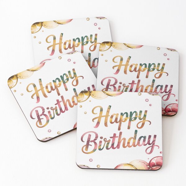 Item preview, Happy Birthday Watercolor Balloons in Pink Purple Gold designed and sold by SellingWSarah17.