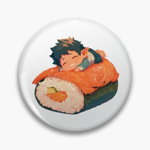 Item preview, Renzo Shima Sleeping On Sushi Roll Kawaii Chibi Blue Exorcist Anime designed and sold by CarlosBender.