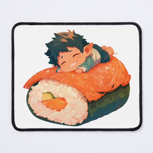 Item preview, Renzo Shima Sleeping On Sushi Roll Kawaii Chibi Blue Exorcist Anime designed and sold by CarlosBender.
