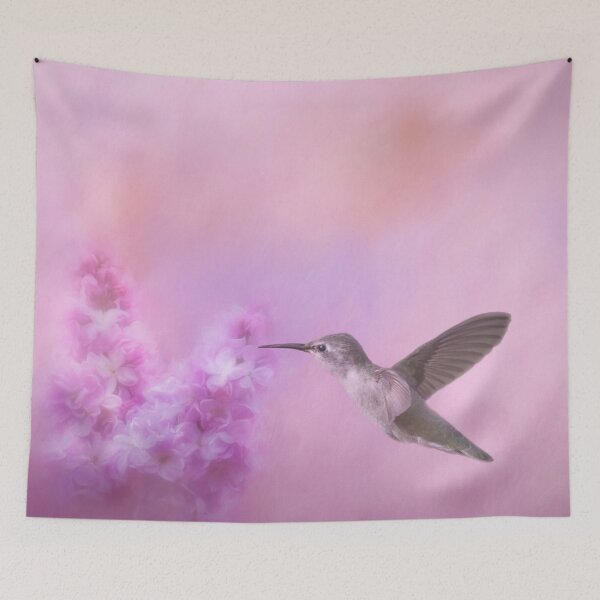 Item preview, Hummingbird Feeding on Lilac designed and sold by Elisabeth Lucas.