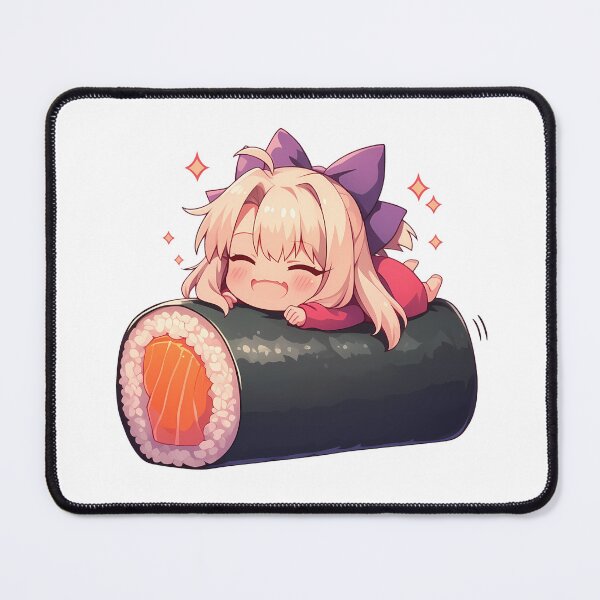 Item preview, Illyasviel Von Einzbern Fate Stay Night Anime Girl Kawaii Chibi Sushi Roll designed and sold by CarlosBender.