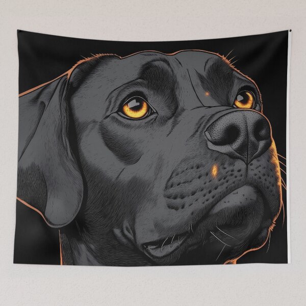 Item preview, Boxer Dog Warm Glow Loyal Expression Illustration designed and sold by mildaclairmo.