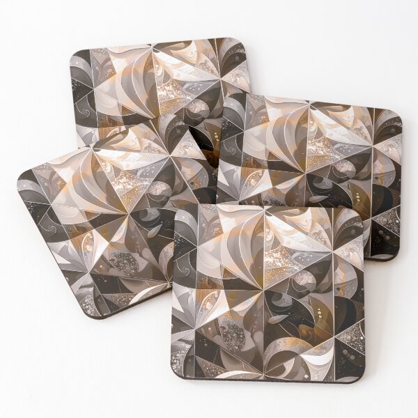 Item preview, Geometric Flow Panels – Neutral Abstract Rhythm designed and sold by NizuCaCi.