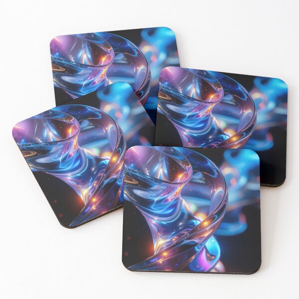 Item preview, Luminous Twist – Futuristic Glass Abstract designed and sold by NizuCaCi.