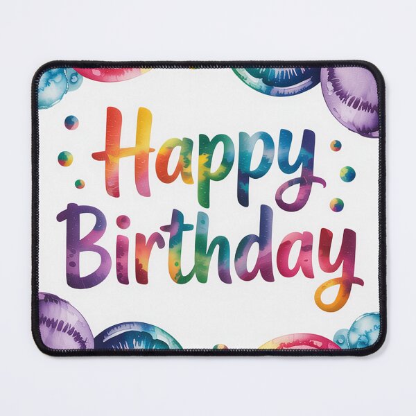 Item preview, Happy Birthday Rainbow Watercolor Balloons Gold Accents designed and sold by SellingWSarah17.