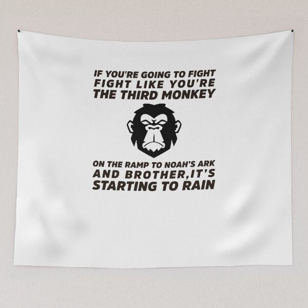 Item preview, Fight Like The Third Monkey On Noah's Ark V2 designed and sold by TeeTimeGuys.