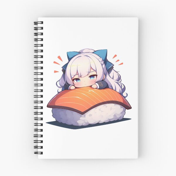 Item preview, Belfast Azur Lane Chibi Sushi Kawaii Anime Girl Blue Hair Roll designed and sold by CarlosBender.