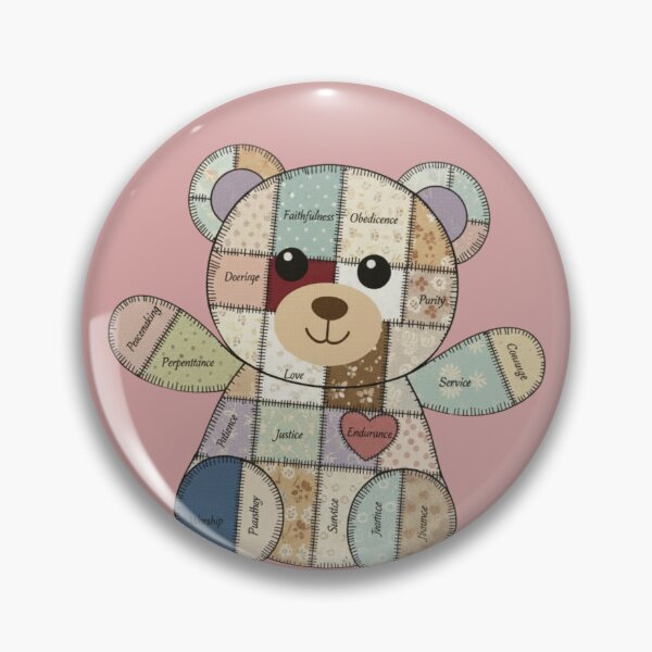 Item preview, Stitched by God, Little Love Bear designed and sold by FaithFancies.