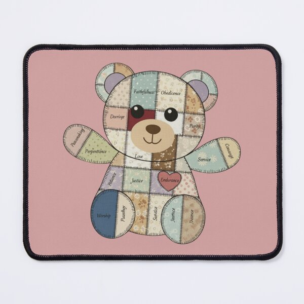 Item preview, Stitched by God, Little Love Bear designed and sold by FaithFancies.