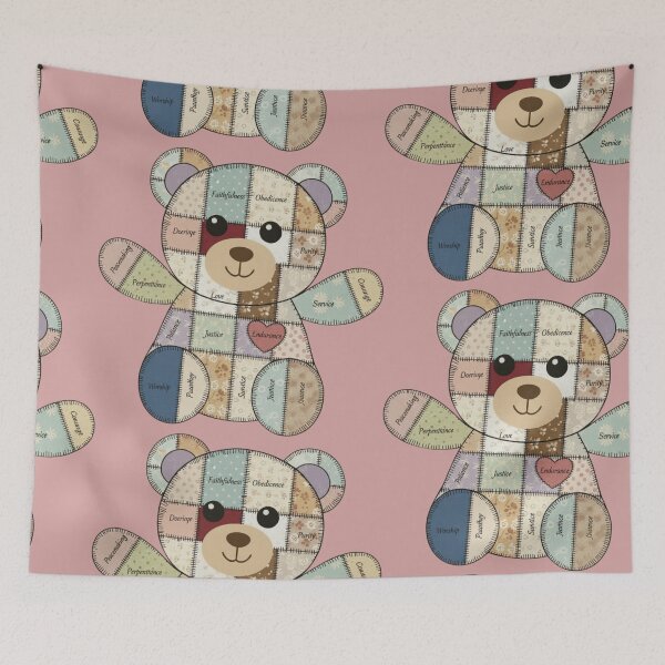 Item preview, Stitched by God, Little Love Bear designed and sold by FaithFancies.