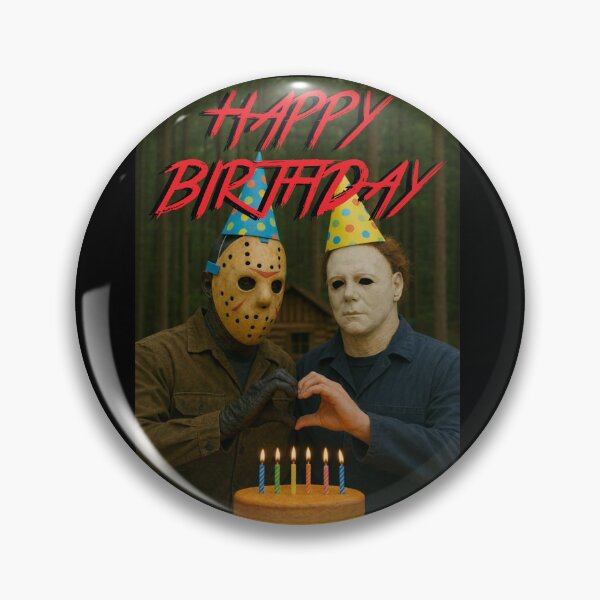 Artikelvorschau, Jason Voorhees Michael Myers Herz Hände Alles Gute zum Geburtstag entworfen und verkauft von keytee.