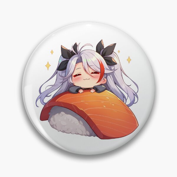 Item preview, Prinz Eugen Azur Lane Chibi Sushi Kawaii Anime Girl Elegant Salmon Roll designed and sold by CarlosBender.