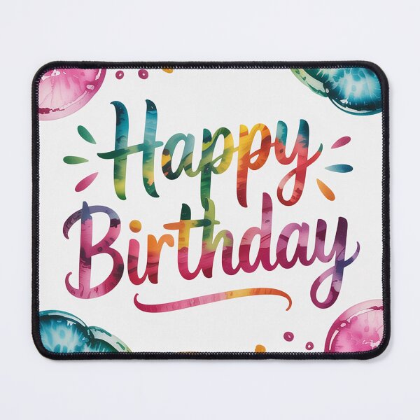 Item preview, Happy Birthday Vibrant Rainbow Watercolor Balloons Gold Splatter designed and sold by SellingWSarah17.