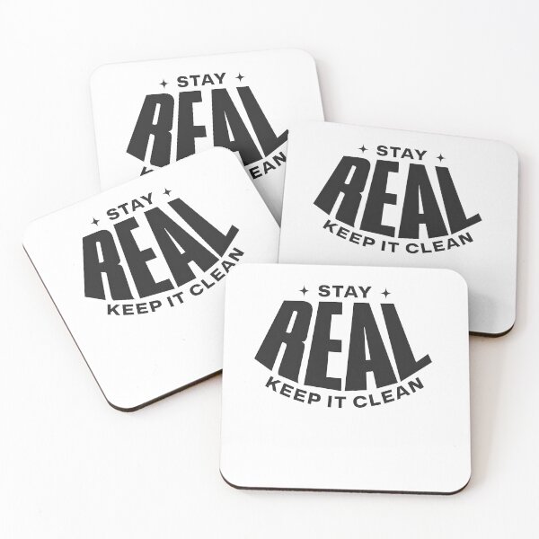 Item preview, Stay Real Keep It Clean – Authentic Lifestyle & Mindset Quote designed and sold by Axivra.