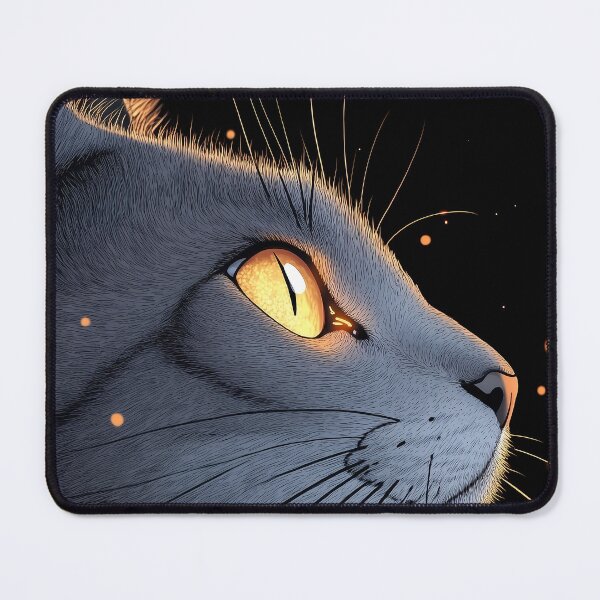 Item preview, Chartreux Cat Soft Cosmic Gaze Artwork designed and sold by mildaclairmo.