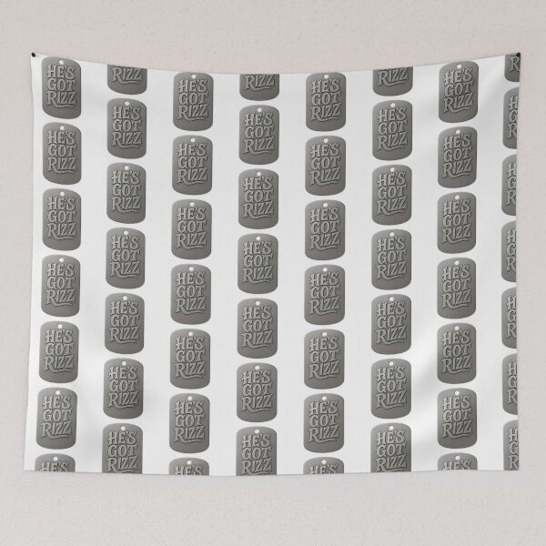 Item preview, He’s Got Rizz – Steel Edition Sticker designed and sold by Fuskiss.