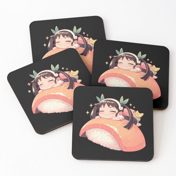 Item preview, Mayoi Hachikuji Cheerful Sushi Chibi Kawaii Bakemonogatari Anime Girl designed and sold by CarlosBender.