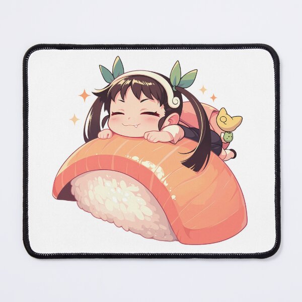 Item preview, Mayoi Hachikuji Cheerful Sushi Chibi Kawaii Bakemonogatari Anime Girl designed and sold by CarlosBender.