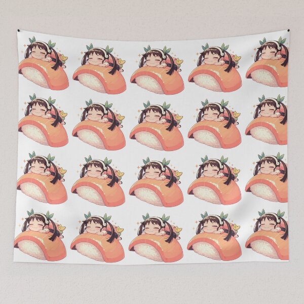 Item preview, Mayoi Hachikuji Cheerful Sushi Chibi Kawaii Bakemonogatari Anime Girl designed and sold by CarlosBender.