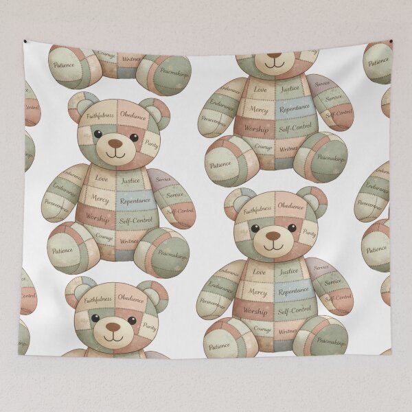 Item preview, Stitched by God, Bear designed and sold by FaithFancies.