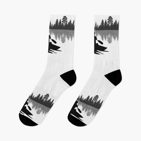Item preview, Lispe Kayaker Silhouette Forest Lake Reflection designed and sold by Lispe-Designs.