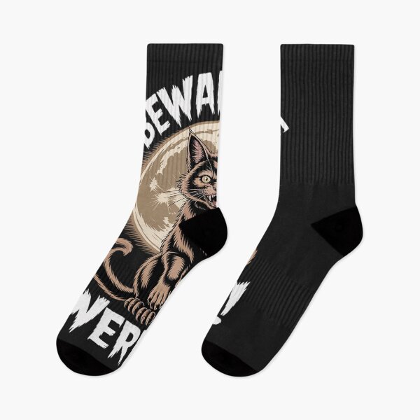Item preview, Beware The Werecat Funny Spooky Horror Cat Halloween T-Shirt for Men Women Kids designed and sold by Rackaam.
