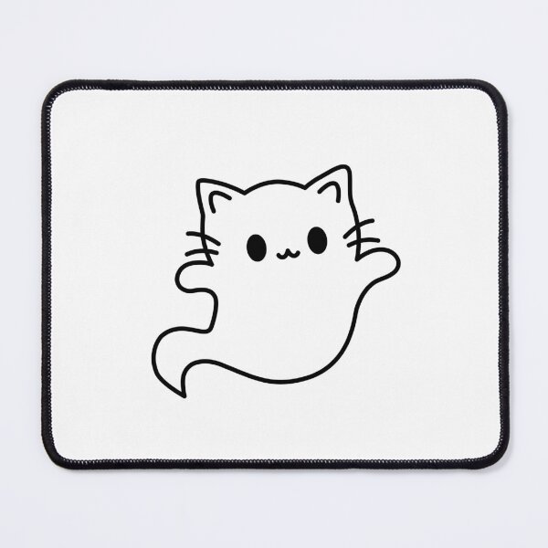 Item preview, Cute Cat Ghost Illustration – Whimsical Minimal Cat Art for Cat Lovers designed and sold by JensCreativDesigns.