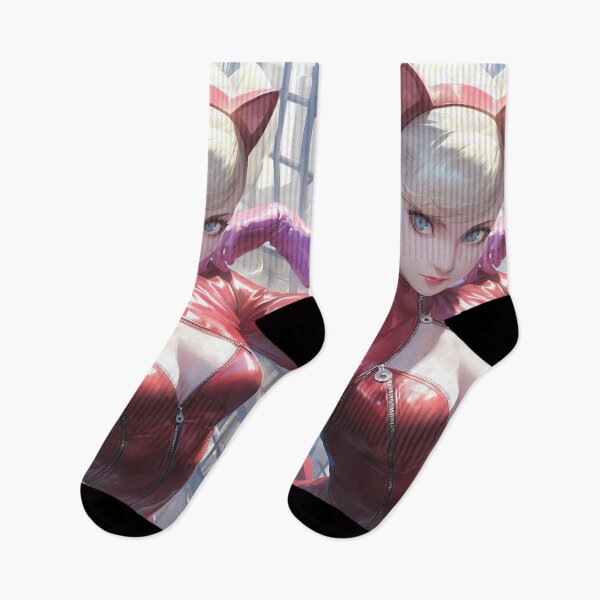 Item preview, Ann Takamaki Persona 5 Game Anime Girl Waifu Red Cat Suit Dynamic City designed and sold by CarlosBender.