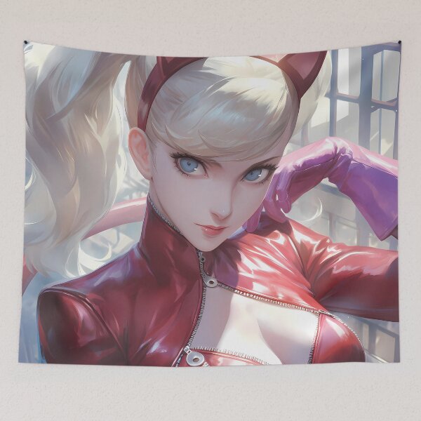 Item preview, Ann Takamaki Persona 5 Game Anime Girl Waifu Red Cat Suit Dynamic City designed and sold by CarlosBender.