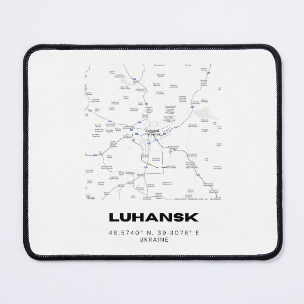 Item preview, Luhansk Ukraine Map Print | Coordinates Minimalist City Wall Art designed and sold by RM-Journey.