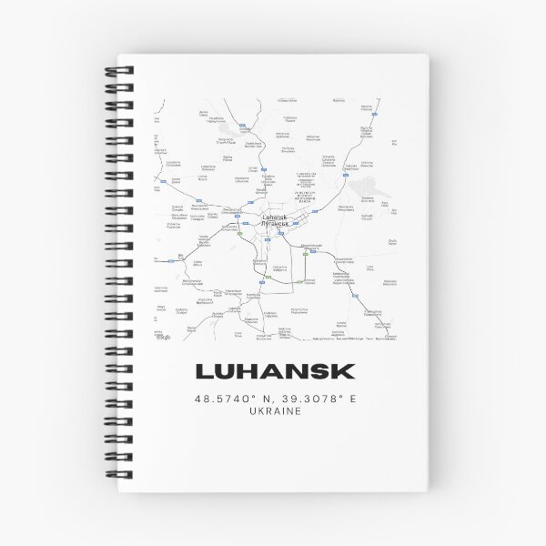 Item preview, Luhansk Ukraine Map Print | Coordinates Minimalist City Wall Art designed and sold by RM-Journey.