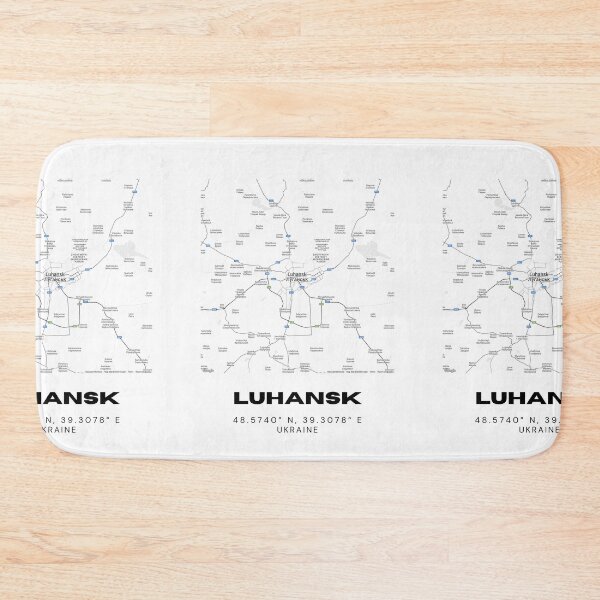 Item preview, Luhansk Ukraine Map Print | Coordinates Minimalist City Wall Art designed and sold by RM-Journey.