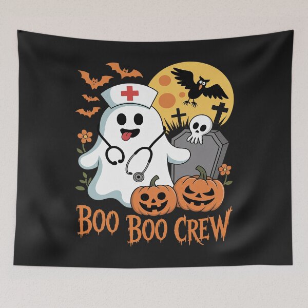 Item preview, Boo Boo Crew Halloween Nurse Ghost designed and sold by Rackaam.