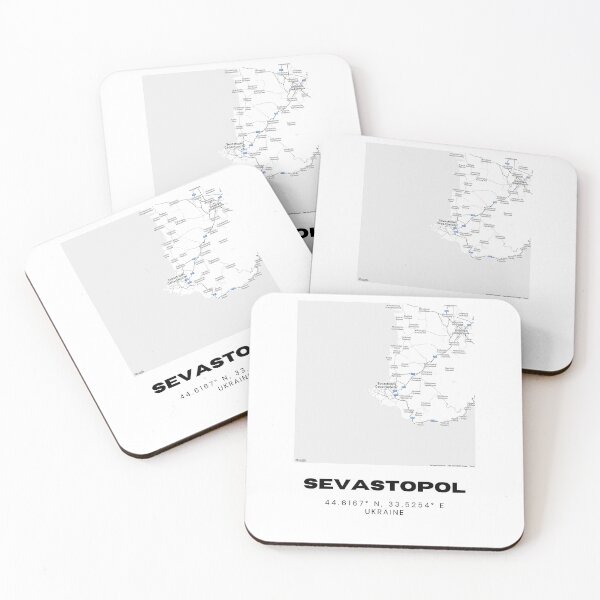 Item preview, Sevastopol Ukraine Map Print | Coordinates Minimalist City Wall Art designed and sold by RM-Journey.