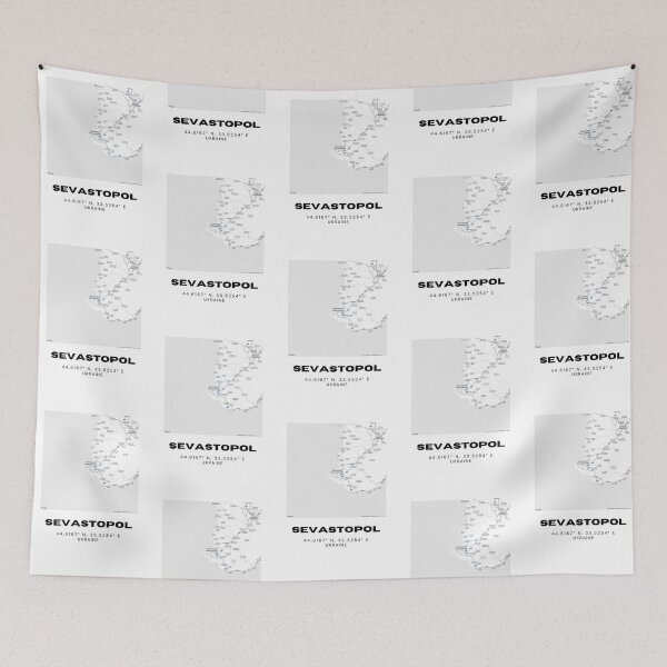 Item preview, Sevastopol Ukraine Map Print | Coordinates Minimalist City Wall Art designed and sold by RM-Journey.