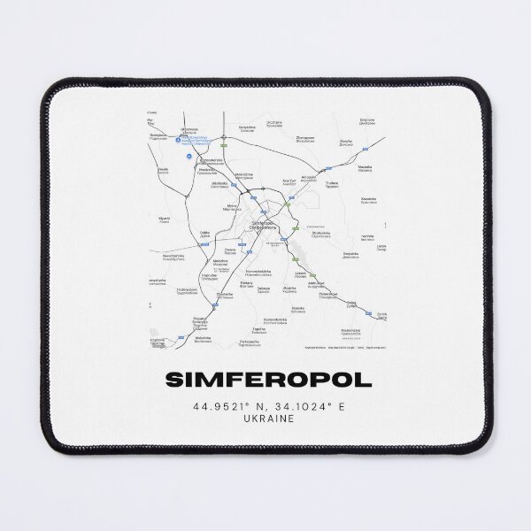 Item preview, Simferopol Ukraine Map Print | Coordinates Minimalist City Wall Art designed and sold by RM-Journey.
