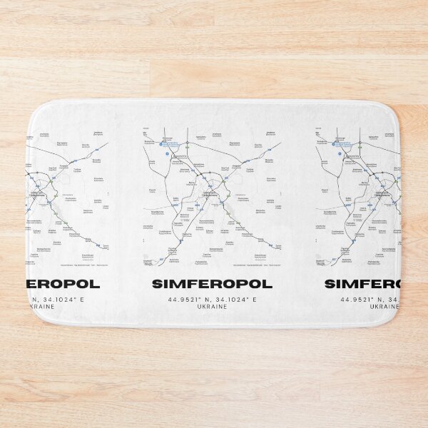 Item preview, Simferopol Ukraine Map Print | Coordinates Minimalist City Wall Art designed and sold by RM-Journey.