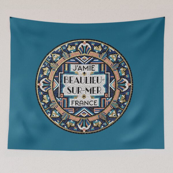 Item preview, J’aime Beaulieu-sur-Mer – French Riviera Mosaic Circle designed and sold by FrancophileFun.