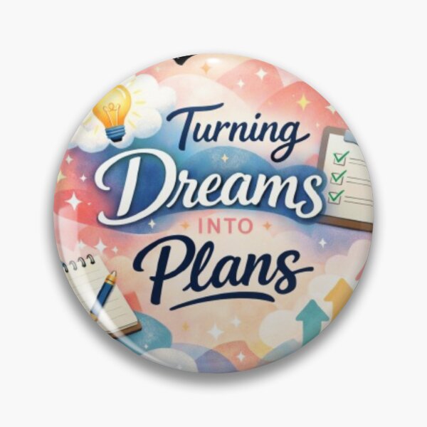 Item preview, Turning Dreams Into Plans – New Year Motivation Quote | Goal Planning Inspiration | Aesthetic Sticker designed and sold by CutePearlStudio.