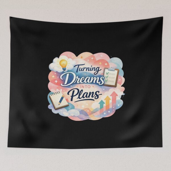 Item preview, Turning Dreams Into Plans – New Year Motivation Quote | Goal Planning Inspiration | Aesthetic Sticker designed and sold by CutePearlStudio.