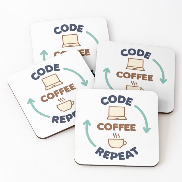 Item preview, Code, Coffee, Repeat – Funny Programmer & Developer T-Shirt designed and sold by Muzgle.