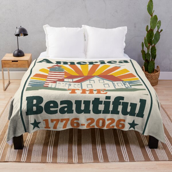 Item preview, America The Beautiful Lighthouse Poster designed and sold by Retro Callback.