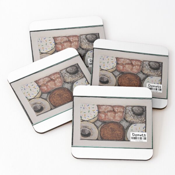 Item preview, Box of Donuts Watercolor painting  designed and sold by Budibabe.