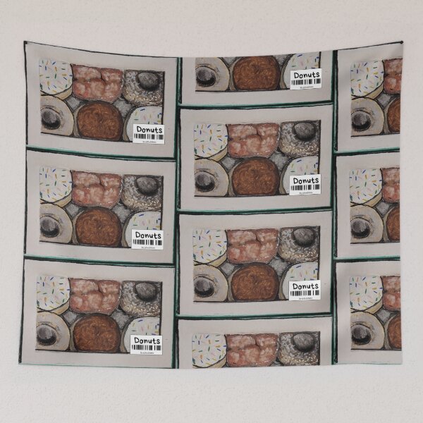 Item preview, Box of Donuts Watercolor painting  designed and sold by Budibabe.