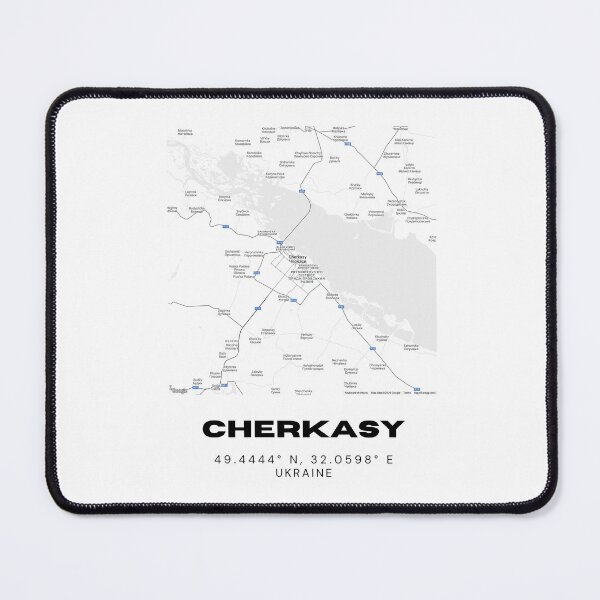 Item preview, Cherkasy Ukraine Map Print | Coordinates Minimalist City Wall Art designed and sold by RM-Journey.