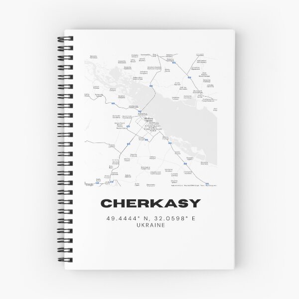 Item preview, Cherkasy Ukraine Map Print | Coordinates Minimalist City Wall Art designed and sold by RM-Journey.