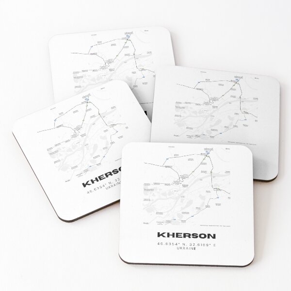 Item preview, Kherson Ukraine Map Print | Coordinates Minimalist City Wall Art designed and sold by RM-Journey.