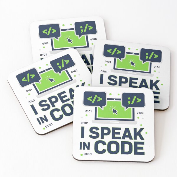 Item preview, I Speak in Code – Funny Programmer & Developer T-Shirt designed and sold by Muzgle.