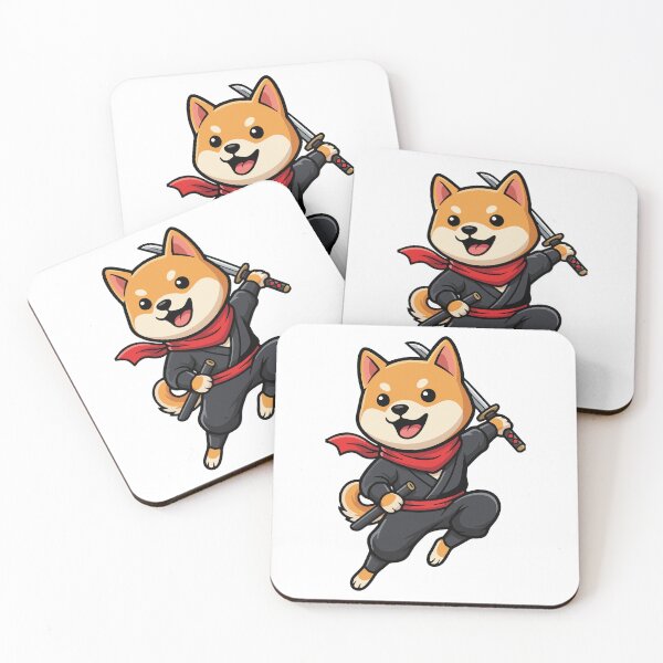 Item preview, Cute Shiba Inu dog dressed as ninja vector illustration designed and sold by Tong4130.